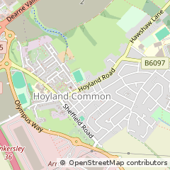 Map of Barnsley, South Yorkshire