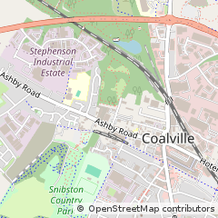 Map of Coalville, Leicestershire