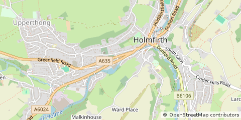 Map of Holmfirth, West Yorkshire