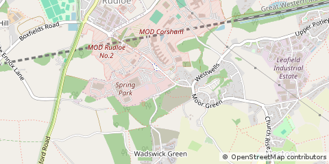 Map of Corsham, Wiltshire