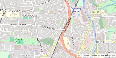 Map of Coventry, West Midlands