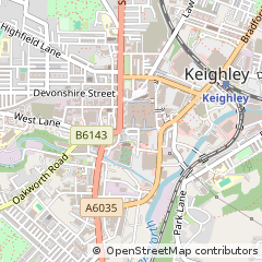 Map of Keighley, West Yorkshire