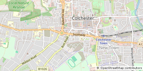 Map of Colchester, Essex