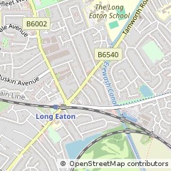 Map of Long Eaton, Nottinghamshire