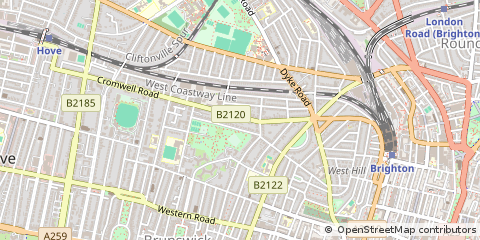 Map of Hove, East Sussex
