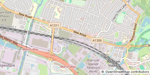 Map of Rainham, Essex