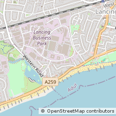 Map of Lancing, West Sussex