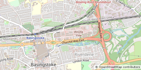 Map of Basingstoke, Hampshire