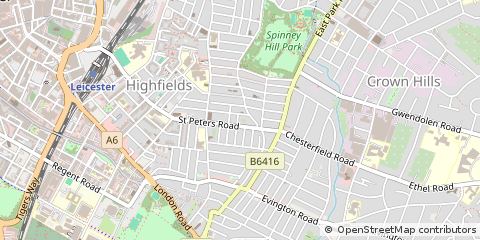 Map of Leicester