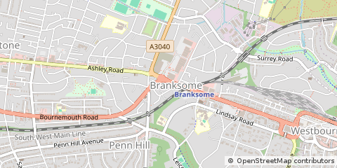 Map of Poole, Dorset