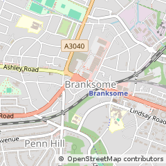 Map of Poole, Dorset