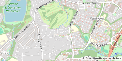 Map of Cardiff, South Glamorgan