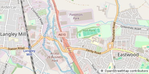 Map of Nottingham, Nottinghamshire