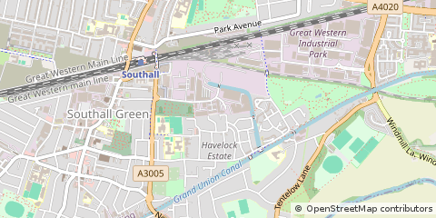 Map of Southall, Middlesex