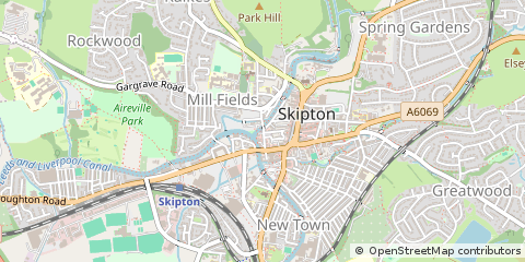 Map of Skipton, North Yorkshire