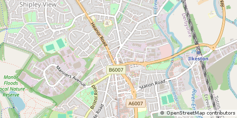 Map of Ilkeston, Derbyshire
