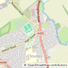 Map of Studley, Warwickshire