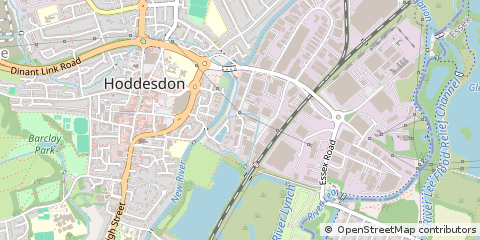 Map of Hoddesdon, Herts