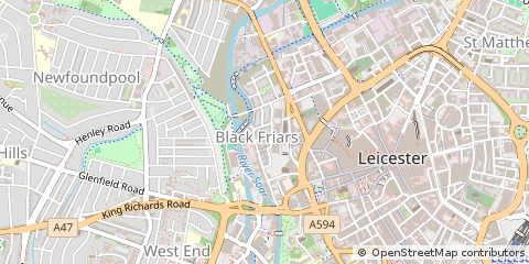 Map of Leicester