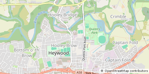Map of Heywood, Lancashire