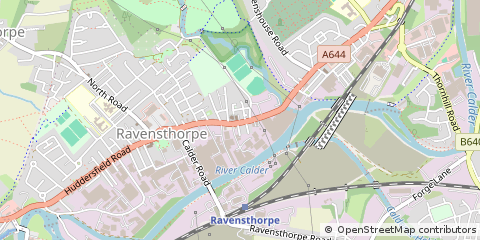 Map of Dewsbury, West Yorkshire