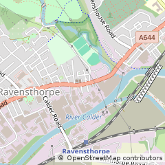 Map of Dewsbury, West Yorkshire