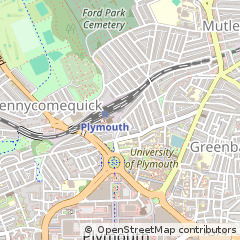 Map of Plymouth, Devon