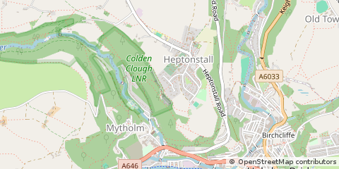 Map of Hebden Bridge, West Yorkshire