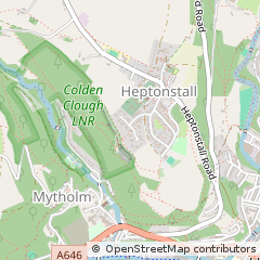 Map of Hebden Bridge, West Yorkshire