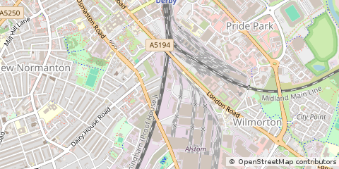 Map of Derby, Derbyshire