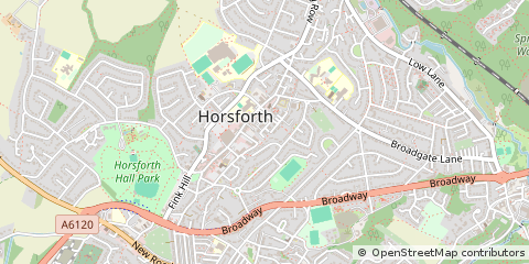 Map of Leeds, West Yorkshire