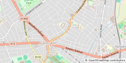 Map of Ilford, Essex