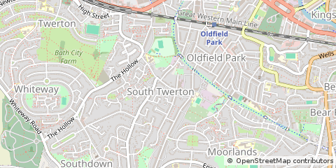 Map of Bath, Somerset
