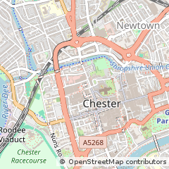 Map of Chester, Cheshire