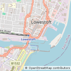 Map of Lowestoft, Suffolk