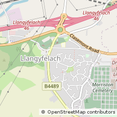 Map of Swansea, West Glamorgan