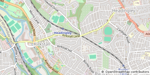 Map of Leeds, West Yorkshire