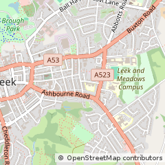 Map of Leek, Staffordshire