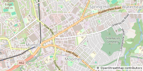 Map of Oldham, Lancs