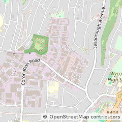 Map of High Wycombe, Buckinghamshire