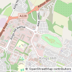 Map of West Malling, Kent