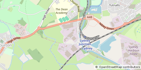 Map of Lydney, Gloucestershire
