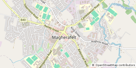 Map of Magherafelt, County Londonderry