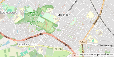 Map of Orpington, Kent