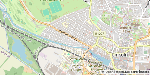Map of Lincoln, Lincolnshire