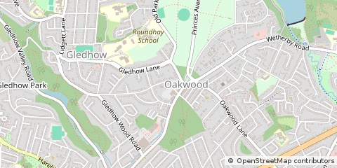 Map of Leeds, West Yorkshire