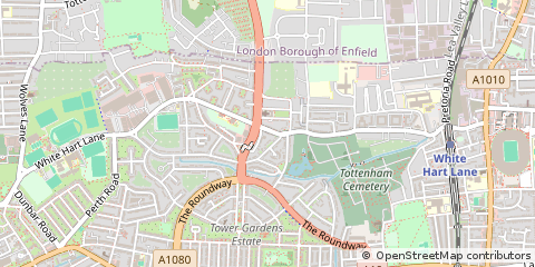 Map of Tottenham, London