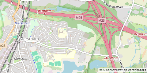 Map of Redhill, Surrey