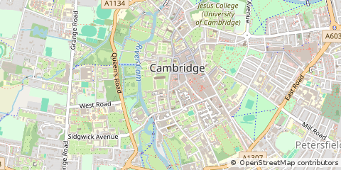 Map of Cambridge, Cambs