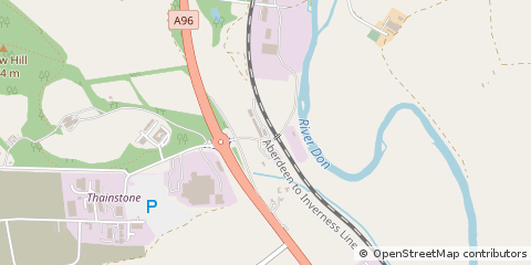 Map of Inverurie, Aberdeenshire